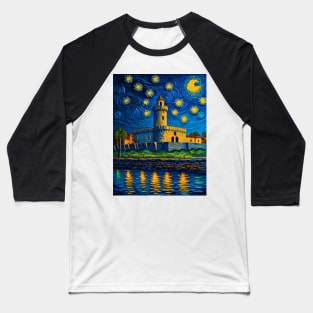 Castillo de san marcos in starry night Baseball T-Shirt